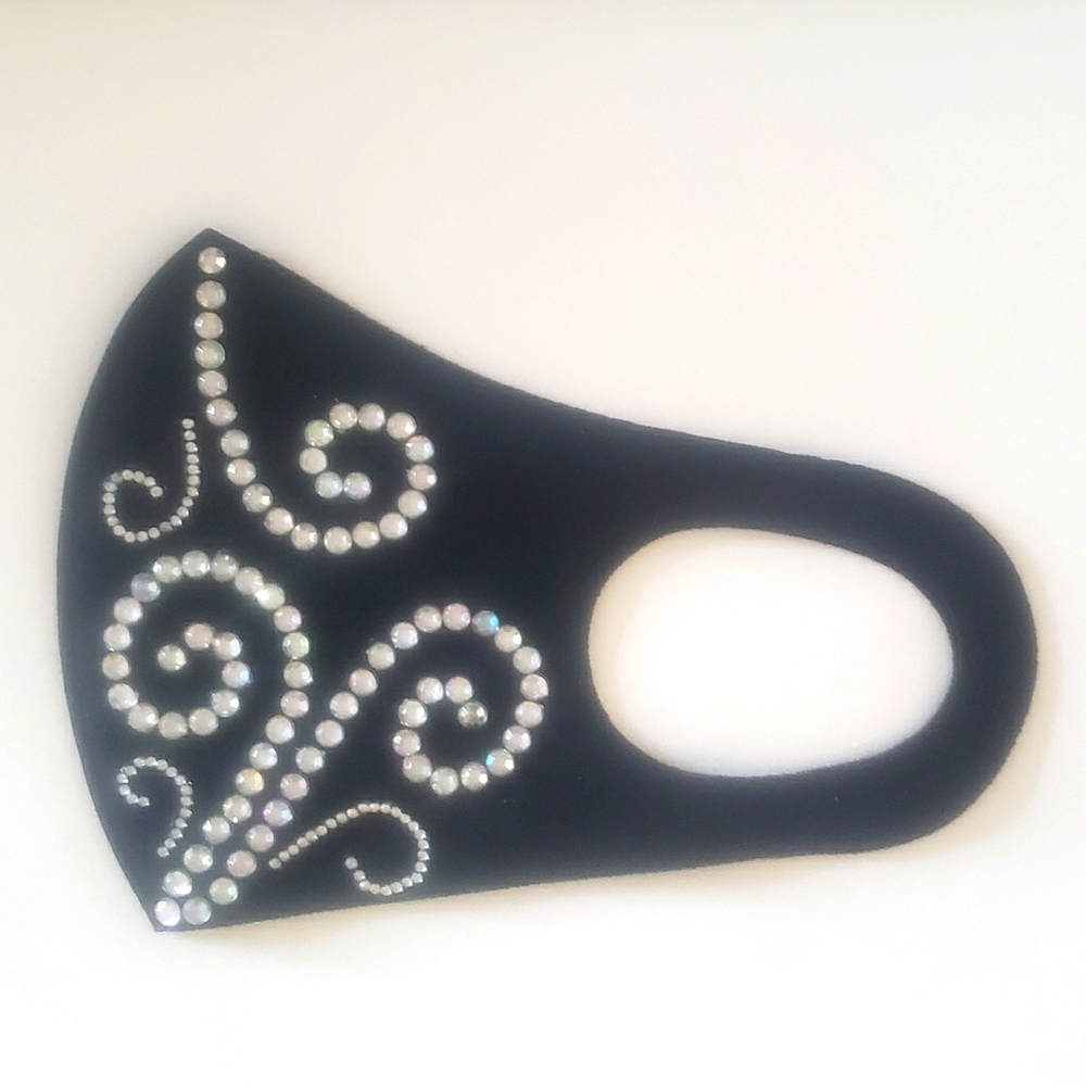 Rhinestones face mask